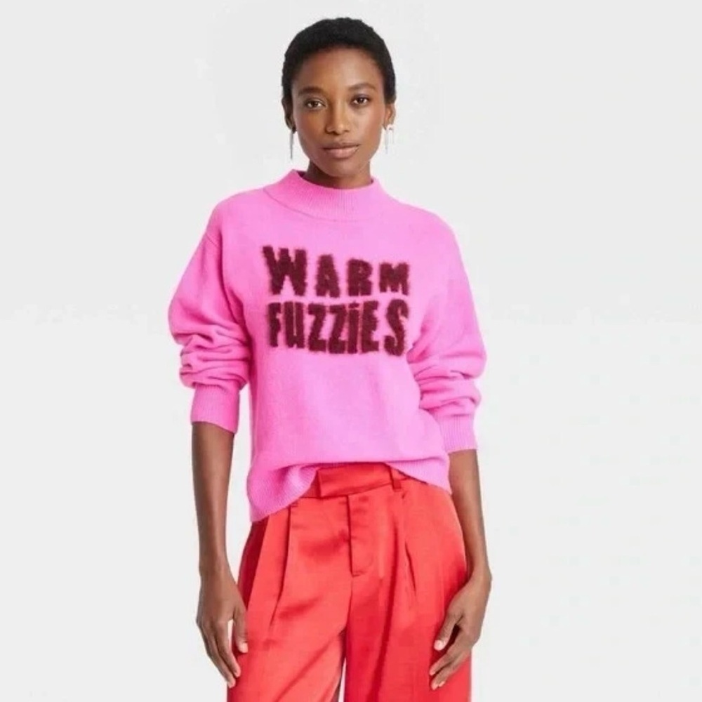 A New Day Warm Fuzzies Pullover Sweater - Pink - Womens, medium